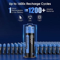 Hixon 1.5V AA AAA Battery, Rechargeable Lithium AA AAA Batteries LCD Charger Lot