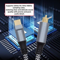 Type-C to SPDIF Optical Audio Cable 180cm Male USB-C Adapter for Laptop