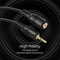 2.5mm Extension Cable 15FT Male to Female Stereo Audio Sub Mini Jack Cord Plug
