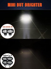 2pcs 4″Inch LED Work Lights Bar Flood Driving Fog Pods OffRoad ATV UTV SUV Truck