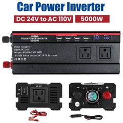 7000Watt Power Inverter Pure Sine Wave 24V to 110v 120v Solar Off Grid System RV
