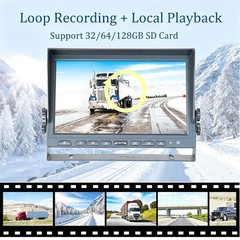 Wireless Magnetic Solar Backup Camera 1080P 10.1″ DVR for Monitor RV Truck Ship