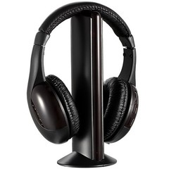 5 in 1 Wireless Cordless Headset Headphones RF Mic for PC TV DVD CD MP3 MP4