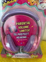 Shopkins Headphones ADJUSTABLE HEADBAND Volume Limiting Technology KID SAFE