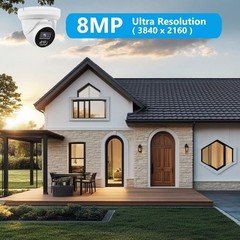 8MP PoE IP Full Color Night Vision Camera Outdoor/Indoor Metal Housing 2.8mm