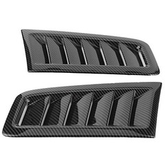 Hood Vents, 2Pcs Universal Car Hood Vent Wear Bonnet Vents Carbon Fiber Pattern