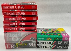 11 Maxell & 2 Fuji Blank Audio Cassette Tapes – New, Sealed (see pictures)