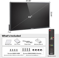 Sylvox 75inch Outdoor TV 1000Nits 4k UHD Linux System IP55 waterproof Partialsun