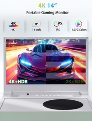 Portable Gaming Monitor 14 4K IPS HDR10 AMD FreeSync HDMI DEPGI Screen Xbox LED