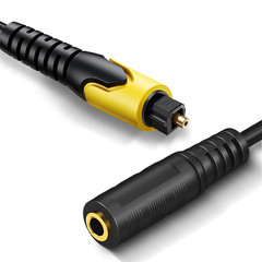 192Khz DAC Optical to 3.5Mm Converter, Optical Audio Cable to AUX Adapter, Unidi