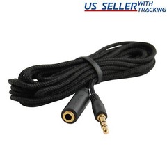 10ft 3.5mm 1/8″ Stereo Audio Aux Headphone Cable Extension Cord Male to Female