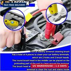 4 in 1 Car Battery Terminal Cleaner, Car Battery Post Cleaner, Anti-Rust Car Bat
