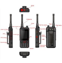 ANYSECU W6PRO 4G Network Radio Android 10 Real-ptt Zello UHF DMR Digital Radio