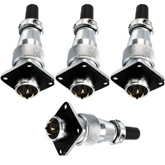 1/2/4Pc WS16 4Pin Panel Mount Electrical Wire Connector,Aviation Plug and Socket