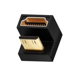 8K U Shaped Mini HDMI To HDMI Adapter UHD Up Angle Mini HDMI Male To HDMI Female