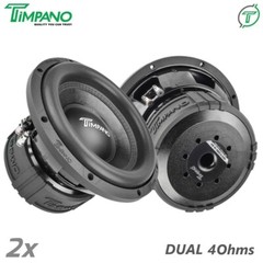 2x Timpano 10″ Car Audio Subwoofer 1500 Watts T1500-10 Dual 4 Ohms Daily Banger