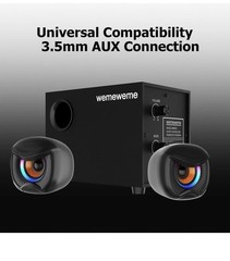 Wemeweme Computer Speakers, PC Speakers Subwoofer Desktop Laptop Monitor Gaming