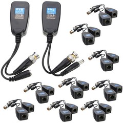 Effortless Setup: 10 Pairs Plug-and-Play HD Video Balun with 60Mbps Transmission