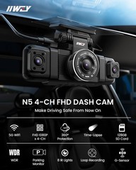 4Channel 360Degree Dash Camera with 128GB Card