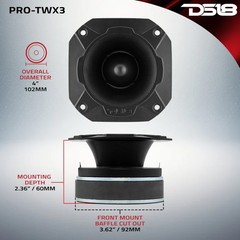 DS18 4″ Super Bullet Tweeter 4 Ohm 500W Max 250W RMS 106dB 3K-20Khz PRO-TWX3