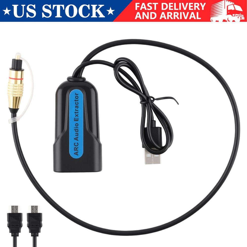HDMI ARC to Optical Audio Extractor Cable Adapter Converter eARC 5.1 for TV Amp