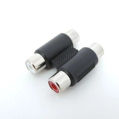 2 RCA Female to Female F/F Video Connector Converter Adapter for TV DVD HDTV AV