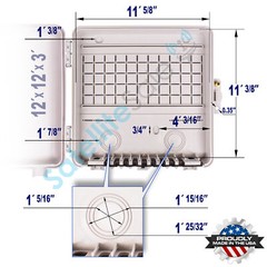 SatelliteSale Multi-Purpose Weatherproof Heavy Duty Enclosure Thermoplastic