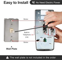 Retro Wall Phones for Landline with Mechanical Ringer Corded Telephone Wall