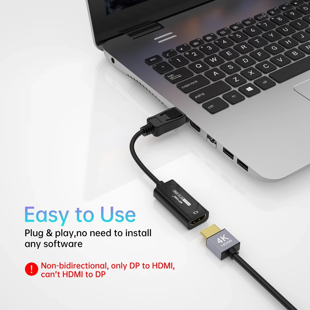 Lot of DP to HDMI Male Female Adapter Converter Cable Display Port DP to HDMI