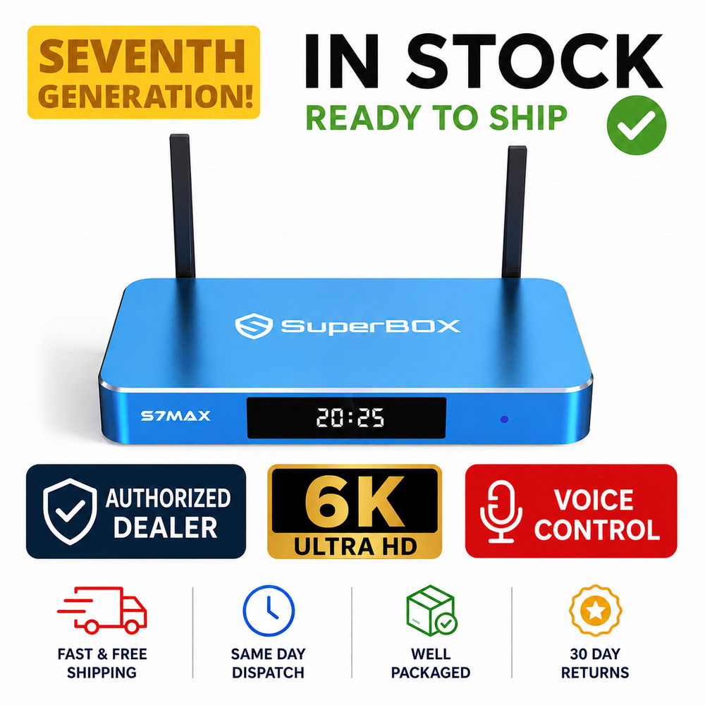 New Superbox S7 Max – 7 Day Time Shift Android Streaming – Same Day Shipping