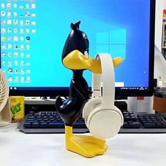 Duck Headphone Stand Desktop Headset Holder Display Desk Organizer Cute Decor