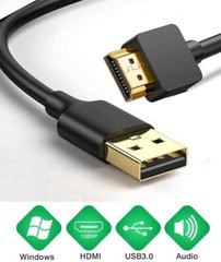 USB to Hdmi Cable, USB to Hdmi Adapter for Monitor, USB 3.0 Male to Hdmi Male…