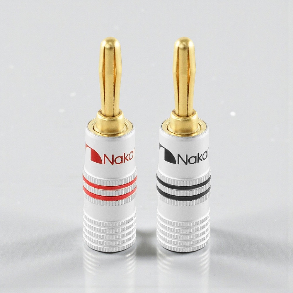 Nakamichi 24k Gold Plated Banana Plug Cable Audio Speaker Wire Connector size4mm