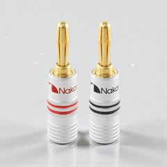 Nakamichi 24k Gold Plated Banana Plug Cable Audio Speaker Wire Connector size4mm