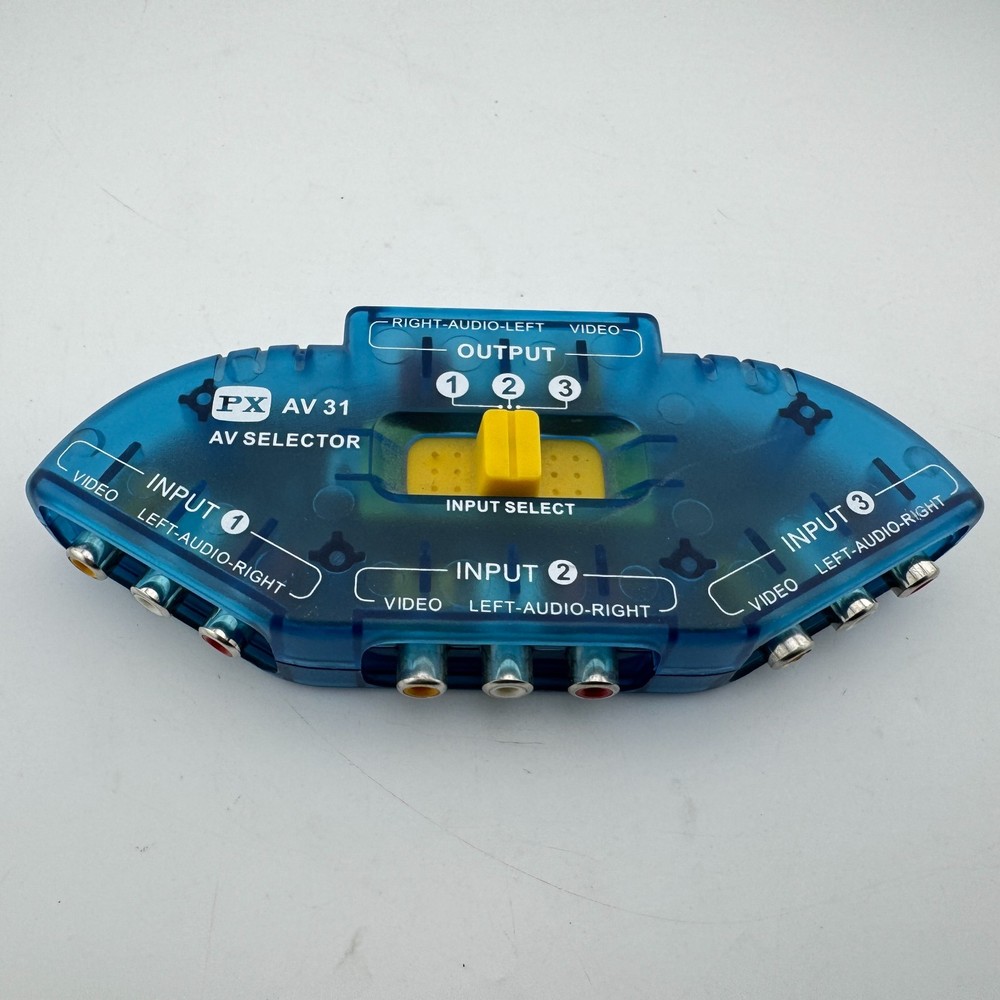 PV AV31 AV Selector Composite RCA Selector Box Switch Splitter Blue