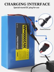 36V 20Ah Lithium Ion Battery Pack 30A BMS 0-800W Motor Power Supply
