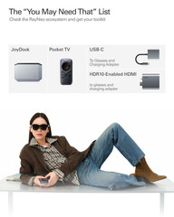 RayNeo Air 4 Pro AR Glasses, HDR10 Display, Vision 4000 Chip 201″ Audio by B&O
