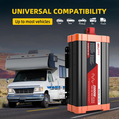 BELTTT 2000W Pure Sine Wave Inverter, Car Power Inverter 12V to 120V AC Converte