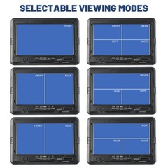 Eway 7 Inch Tft Lcd Monitor Quad Split View Hd Full Color 7 Display Screen Rca