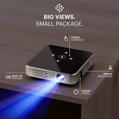 Kodak Luma 75 Ultra Mini Projector Bundle with Overhead Tripod & Case (Black)