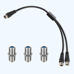 Coaxial Splitter, F-Type Rg6 Cable Splitter 3 Way Internet and TV 75Ohm Splitter