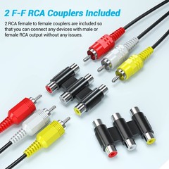 Dual Port RCA to HDMI Converter – 2 Composite AV to HD Output for N64/Wii/PS2/DV