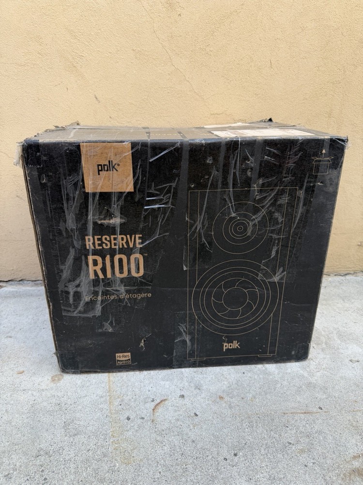 Polk Audio Reserve R100 Small Bookshelf Speaker, Hi-Res, Wall Mountable (Pair)