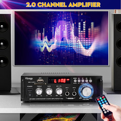 Amplificador De Audio Est�Reo Inal�Mbrico Bluetooth 5.0 De 298 a Y 300 W X 2