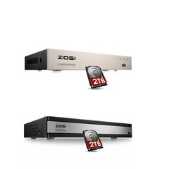 ZOSI H.265+ 8CH/16CH DVR for Security Camera System 1080P Recorder with HDD