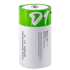USB Rechargeable D Size Lithium ion Batteries LR20 1.5V 12000mWh with Cable Lot