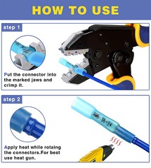 320/500pcs Heat Shrink Butt Wire Connectors Waterproof Crimp Splice Terminal Kit