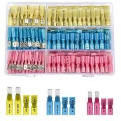 220x Waterproof Heat Shrink Spade Wire Connectors Electrical Crimp Terminals Kit