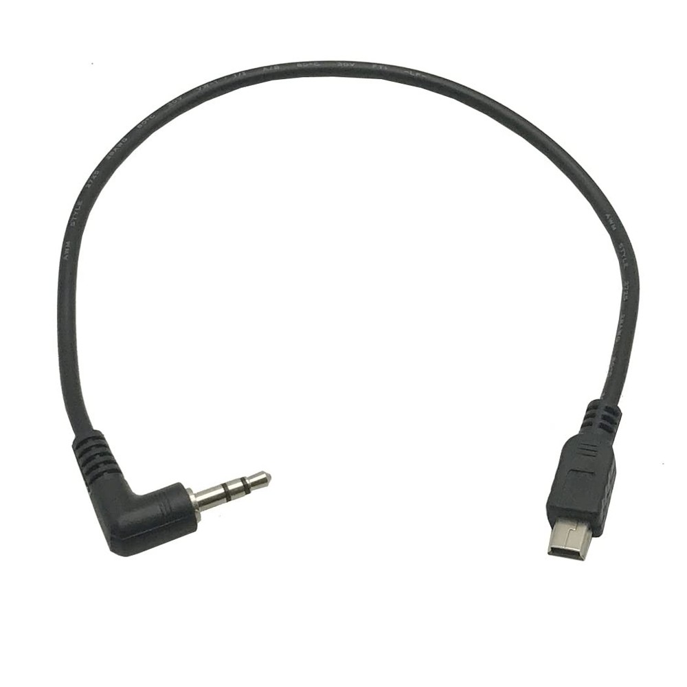 30cm Right Angled 90 Degree 3-Pole 3.5mm DC AUX Audio Jack to Mini USB Microp…