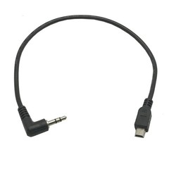 30cm Right Angled 90 Degree 3-Pole 3.5mm DC AUX Audio Jack to Mini USB Microp…